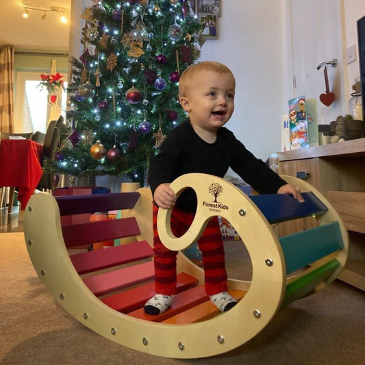 VIDAR 2-in-1 Montessori Climbing Arch & Motor Skills Rocker