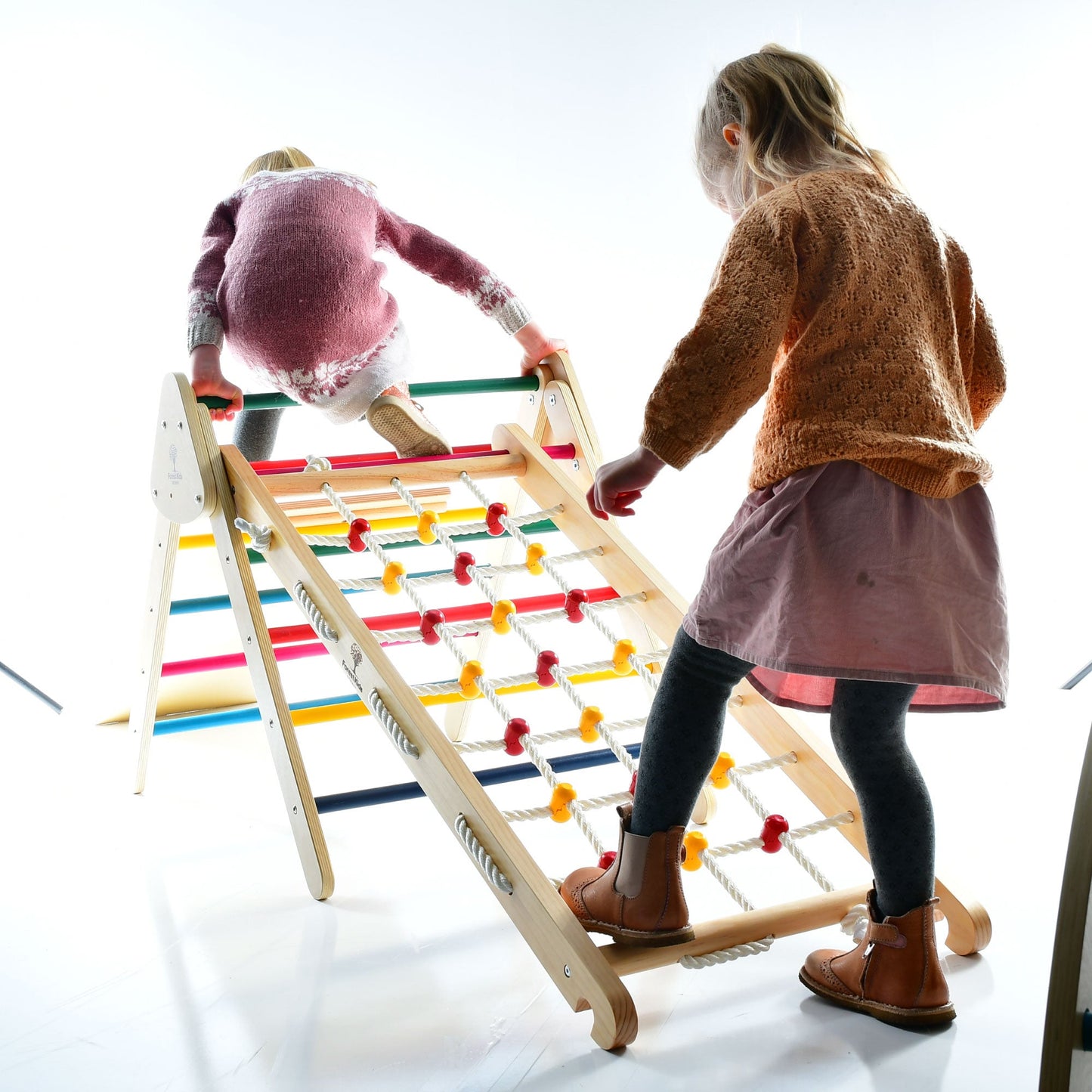 2 in 1 Kids' Sensory and Climbing Rope Ramp – Motor Skill Development and Acupressure Effect