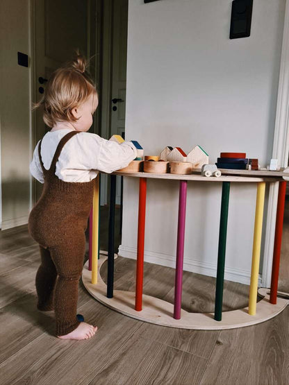 4 in 1 Wooden Montessori Climbing Set: ODIN Colorful  Arch / Rocker + OLAV Ladder / Slide