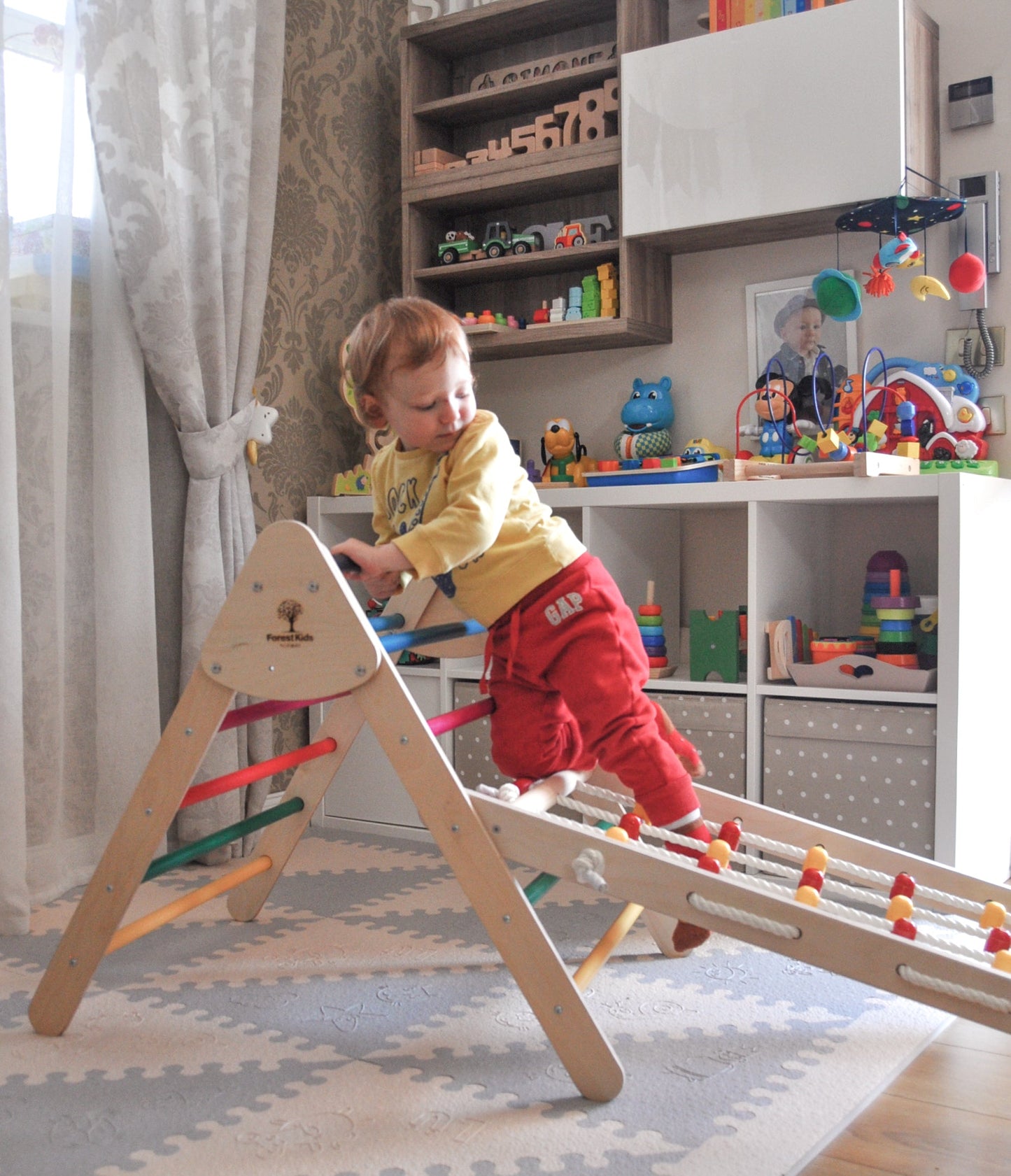ERIK treklatrerampe for Montessori-klatretrekant