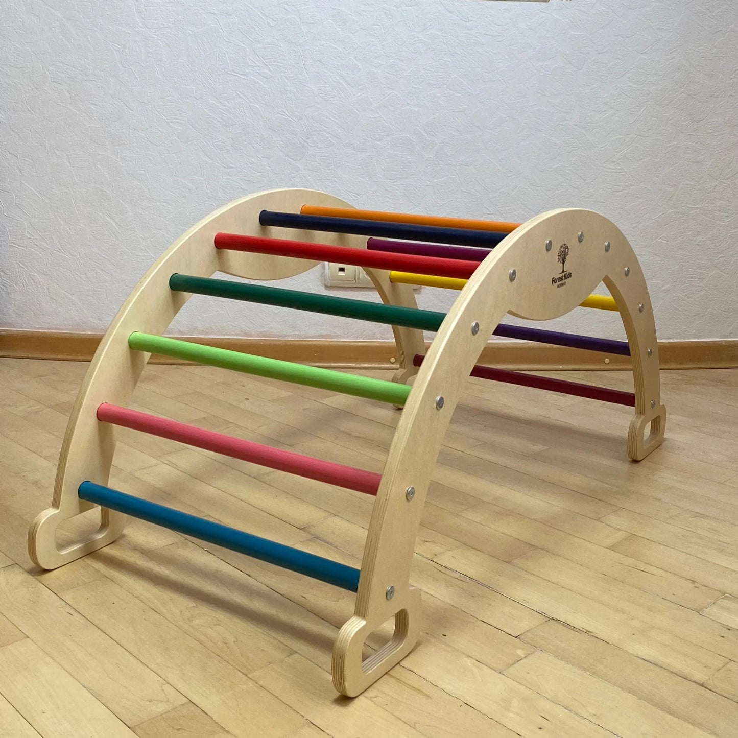 2-i-1 Treklatrestativ Inspirert av Pikler og Gyngebue ODIN Fargerik