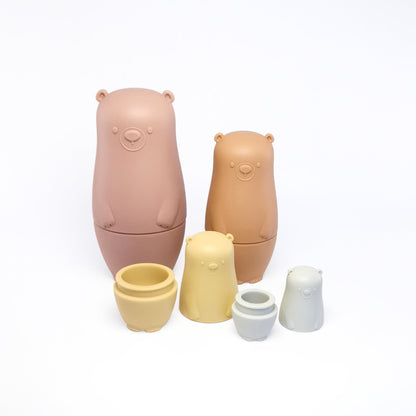 Silicone Bear Nesting Dolls, Sensory toy