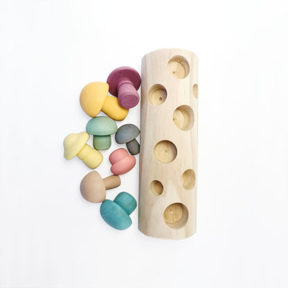 Montessori Wooden Mushroom Picking Toy