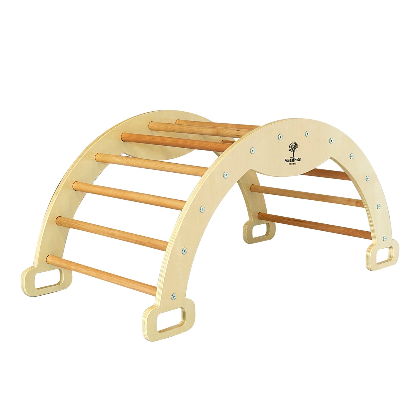 4 i 1 tremontert klatresett: ODIN Colorful Rocker / Arch + LIV klatrerampe / Slade