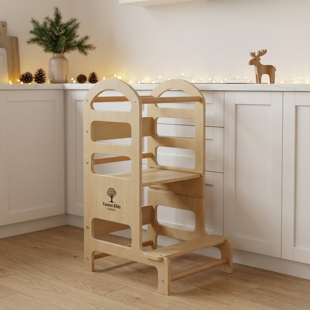 EIR Premium Wooden Learning Tower for Kids / Helper in the Kitchen for Babies and Toddlers