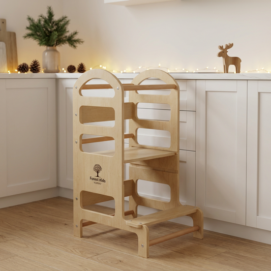 EIR Premium Wooden Learning Tower for Kids / Helper in the Kitchen for Babies and Toddlers