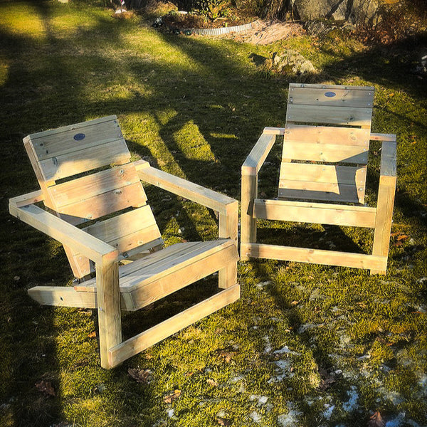 Modern Foldable Adirondack Chair – Handmade Wooden Patio Chair from Norway
