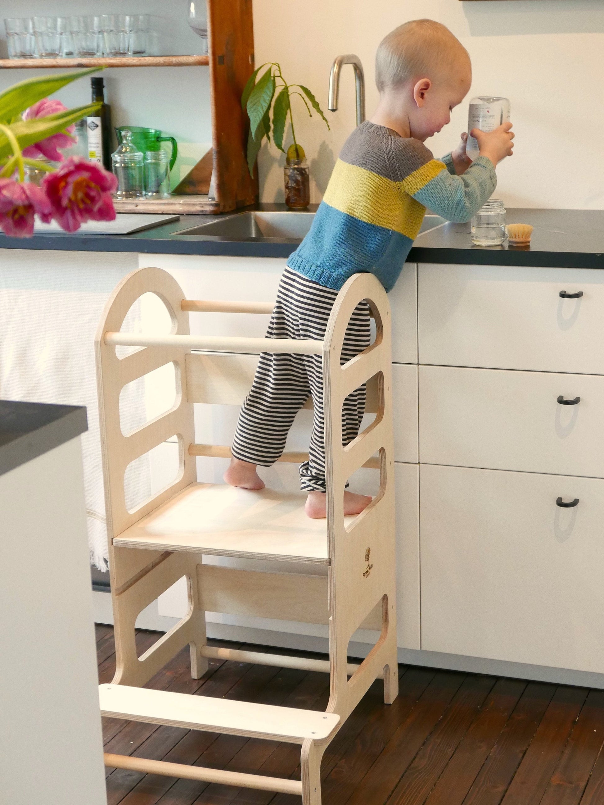 Toddler Tower Standing Stool | Learning Tower Step Stool Kids | Toddler Chair | Montessori Learning - Toddler Gift