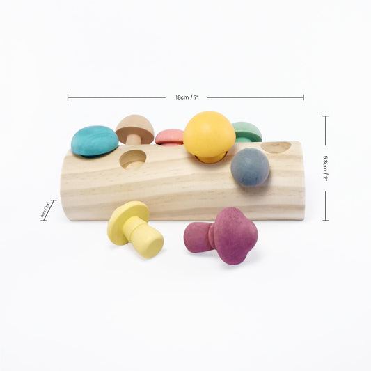 Montessori Wooden Mushroom Picking Toy