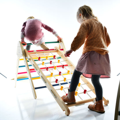 7 in 1 Climbing Set TOR Natural Triangle + ODIN Natural Arch / Rocker + 2 in 1 OLAV Ladder / Slide + 2 in 1 LIV Collourful Blocks Clibming Ramp / Slide
