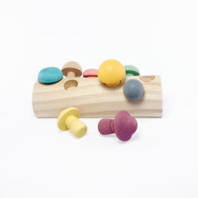 Load image into Gallery viewer, Montessori Wooden Mushroom Picking Toy
