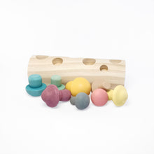 Load image into Gallery viewer, Montessori educational Wooden Mushroom Picking Toy
