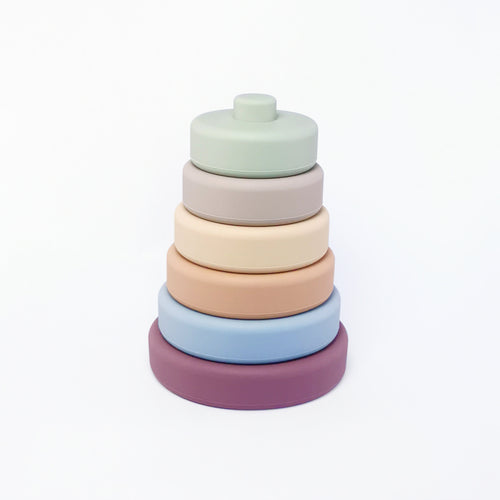 Montessori Silicone Stacking Tower toy for babies