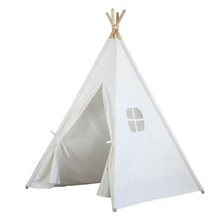 Load image into Gallery viewer, Teepee Play tent for Kids | Nordic White Quality Tipi Tent Made of 100% Cotton Canvas for Indoor or Outdoor Use
